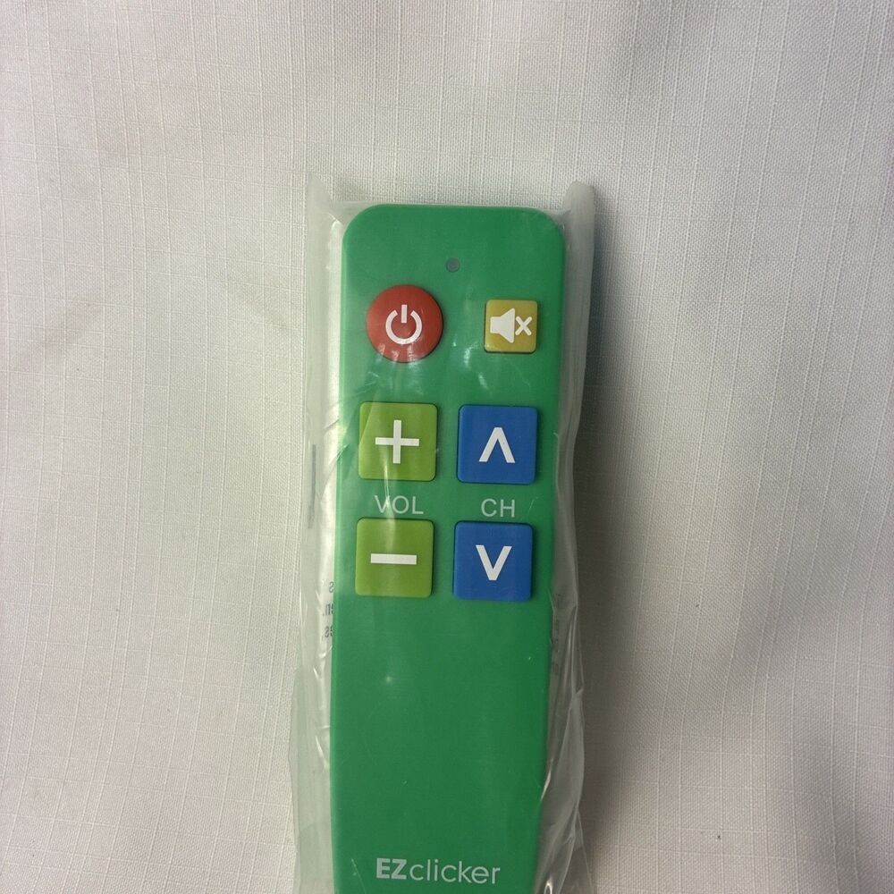 EZclicker TV Remote for Seniors, Big Button, Easy Use ) Universal Compatible